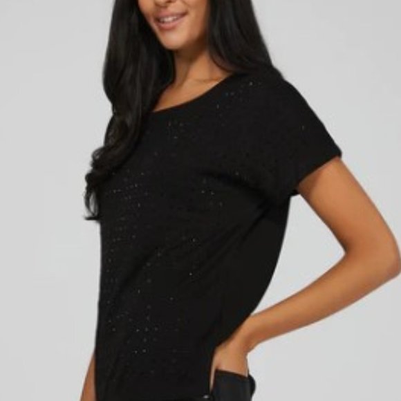 Sparkle Bundle Size 8 Studded Stiletto Pumps & Small Sequin Top NWT - Picture 7 of 9